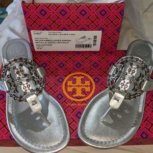 Tory Burch-  Silver Embellished Miller